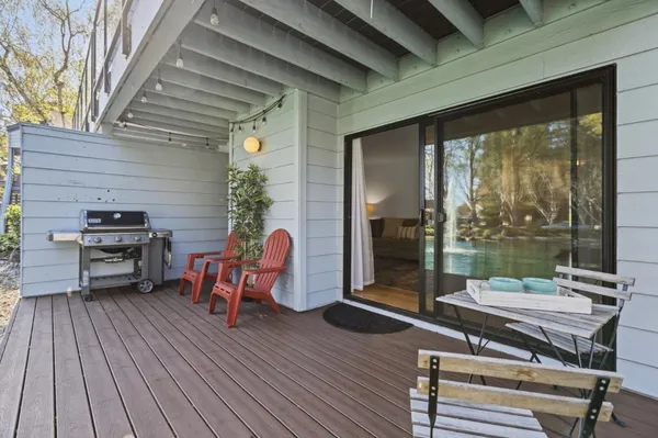 a outdoor space with chairs