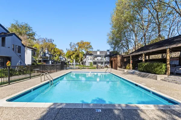 a view of outdoor space yard and swimming pool