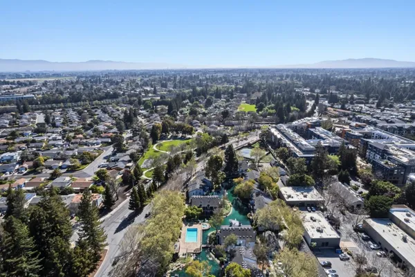 an aerial view of multiple house