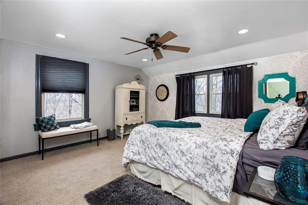 149 Backbone Road Sewickley, PA 15143 - Photo 16 of 25 One of the Three Children's/Guest Bedrooms with Recessed Lighting and a Ceiling Fan for Added Comfort