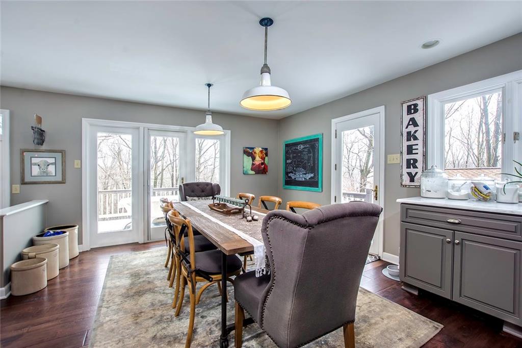 149 Backbone Road Sewickley, PA 15143 - Photo 10 of 25 Spacious Breakfast Area with Sideboard for Entertaining and Easy Access to the Rear Decks