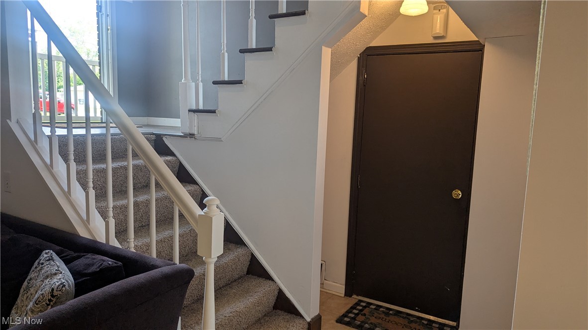 290 Leatherman Road Wadsworth, OH 44281 - Photo 22 of 43 Stairway with baseboards and carpet