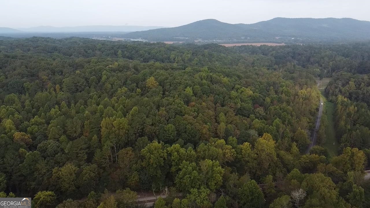 a view of a town with couple of houses