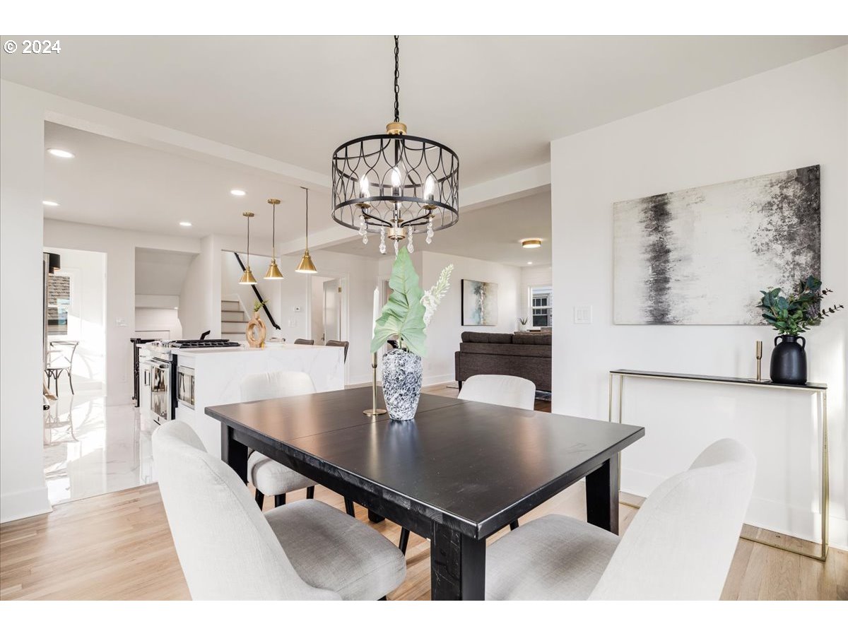 2639 North Sumner Street Portland, OR 97217 - Photo 17 of 46 a view of a dining room with furniture and wooden floor