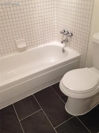 a bathroom with a toilet and a bathtub