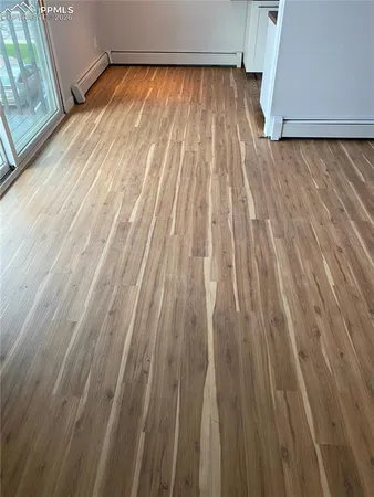 a view of wooden floor in a room
