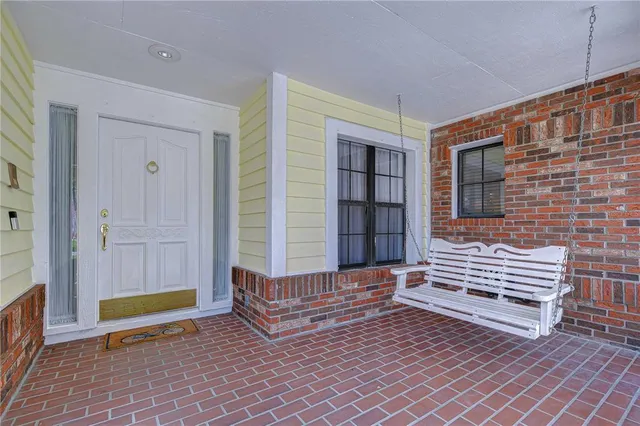 a view of front door with couch