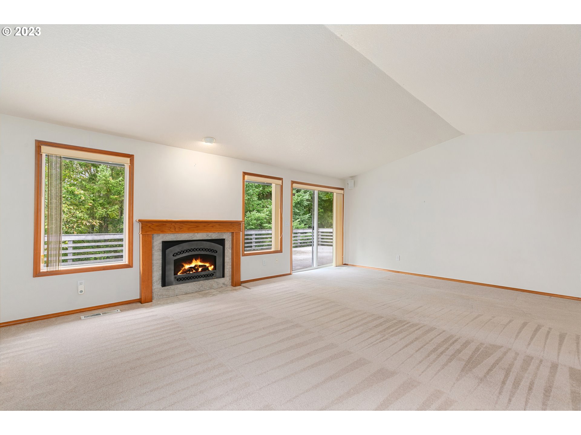 2217 Northeast 179th Street, Unit E10 Ridgefield, WA 98642 - Photo 9 of 23 a view of an empty room with a fireplace and a window