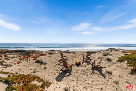 a view of beach and ocean