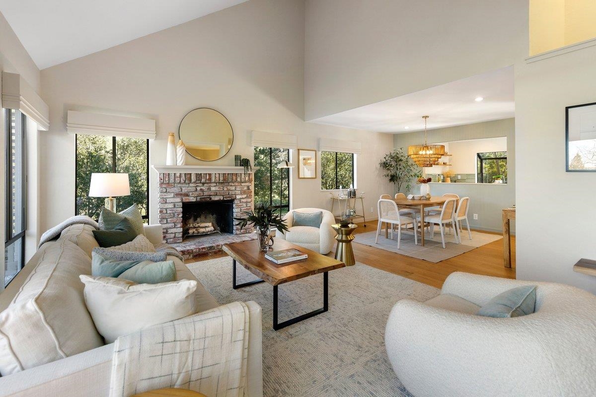 320 Corte Gabriel Moraga, CA 94556 - Photo 10 of 33 a living room with furniture couches and a fireplace