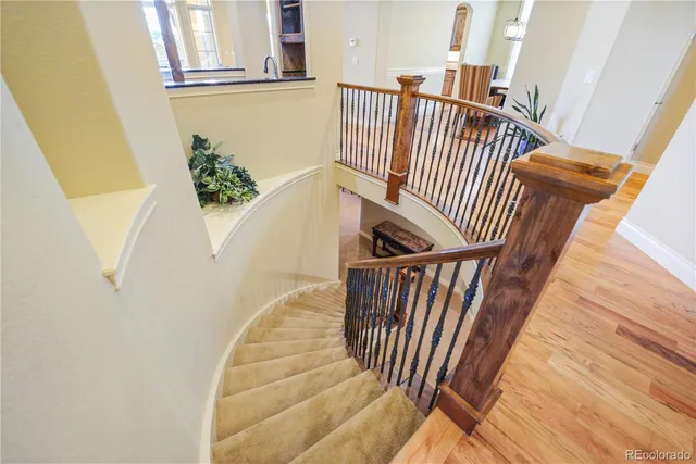 a view of entryway with wooden floor