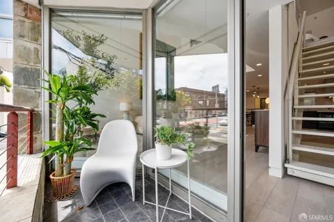 a outdoor dining table with chairs