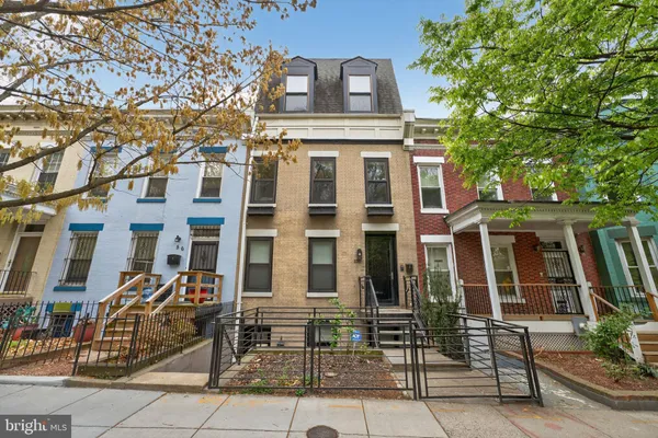 front view of a building with a street