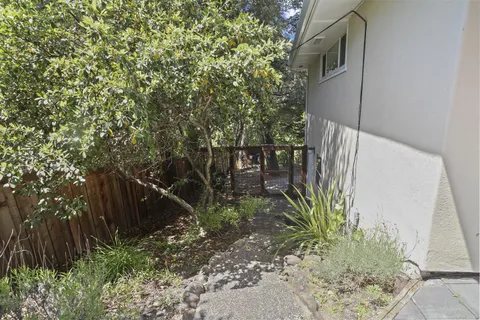 a backyard of a house