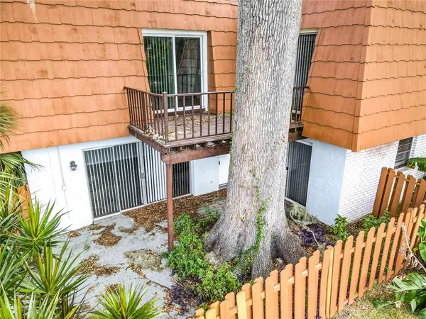 a backyard of a house