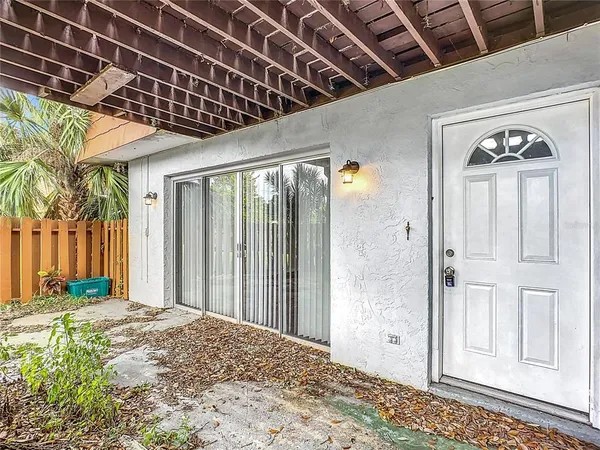 a view of a porch