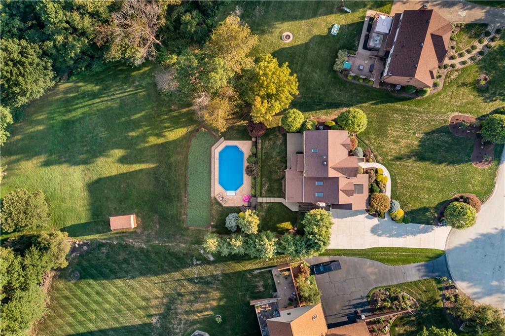 106 Roundtable Drive McMurray, PA 15317 - Photo 24 of 25 an aerial view of a house with a yard basket ball court and outdoor seating