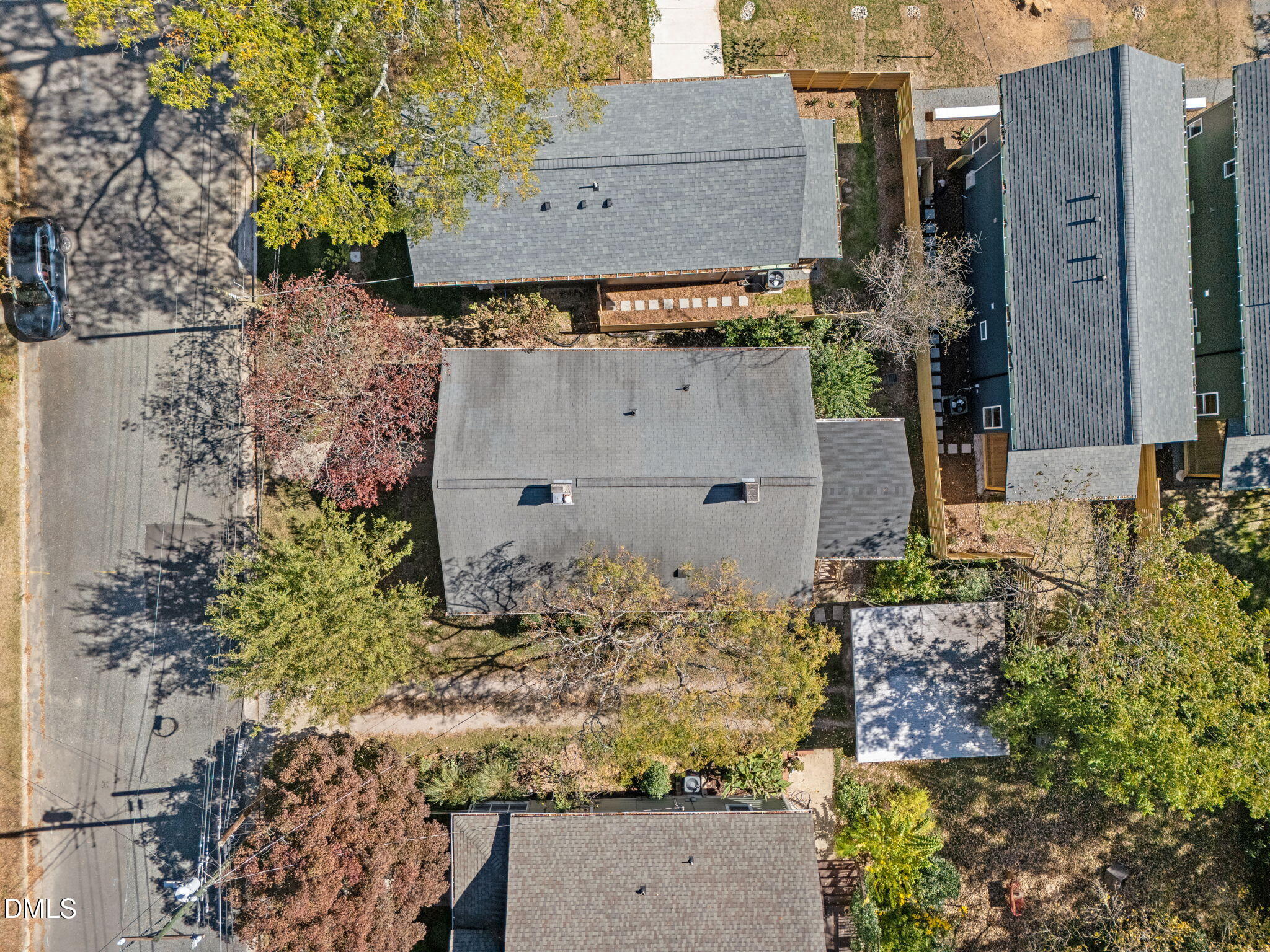 303 Clark Street Durham, NC 27701 - Photo 27 of 30 an aerial view of a house with a yard and large tree