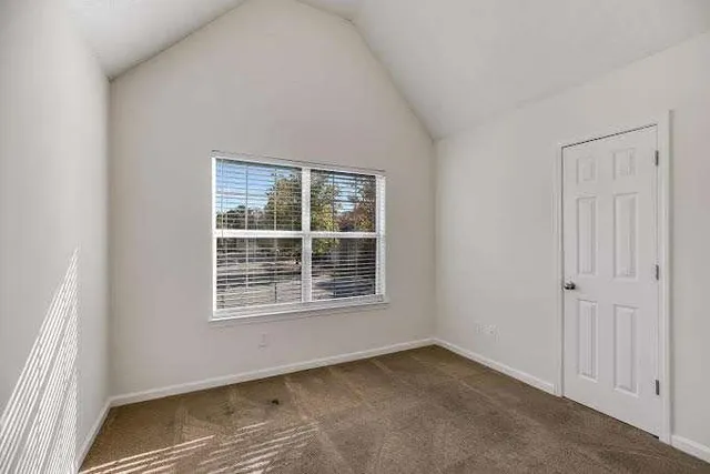 an empty room with a window