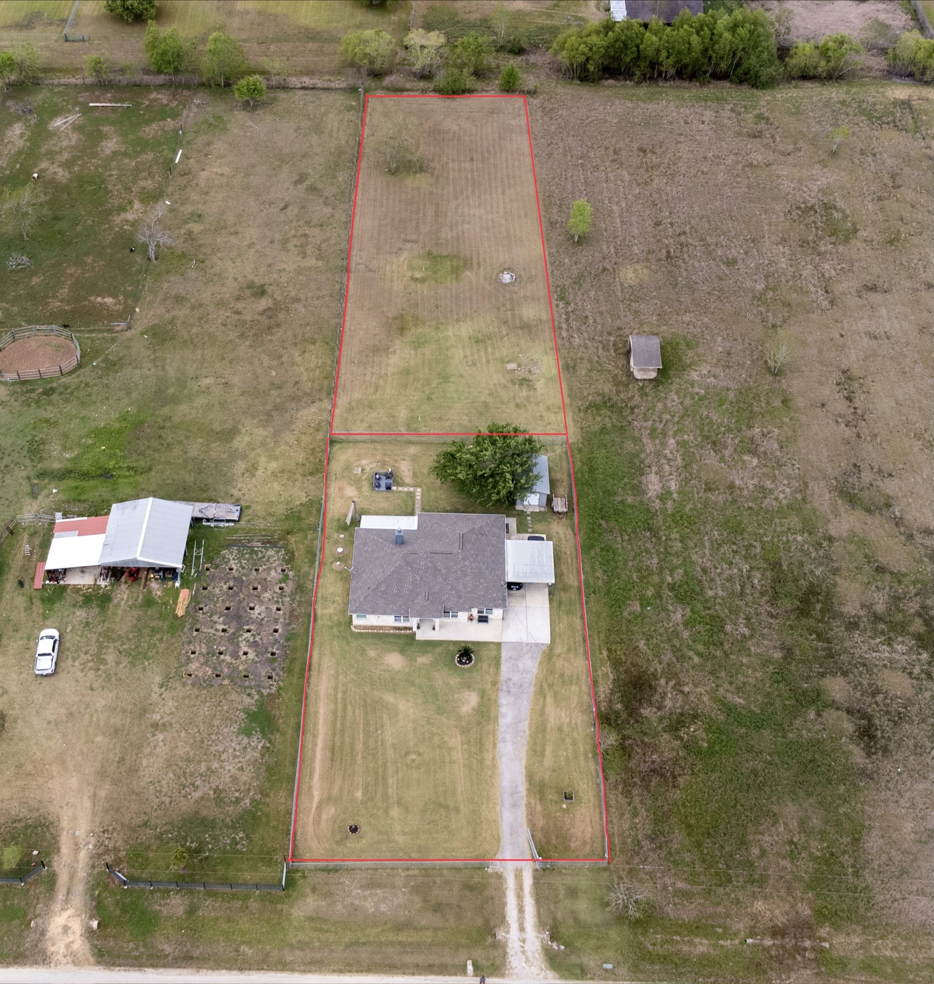 14302 Austin Bayou Drive Rosharon, TX 77583 - Photo 21 of 22 a aerial view of a brick house with a yard