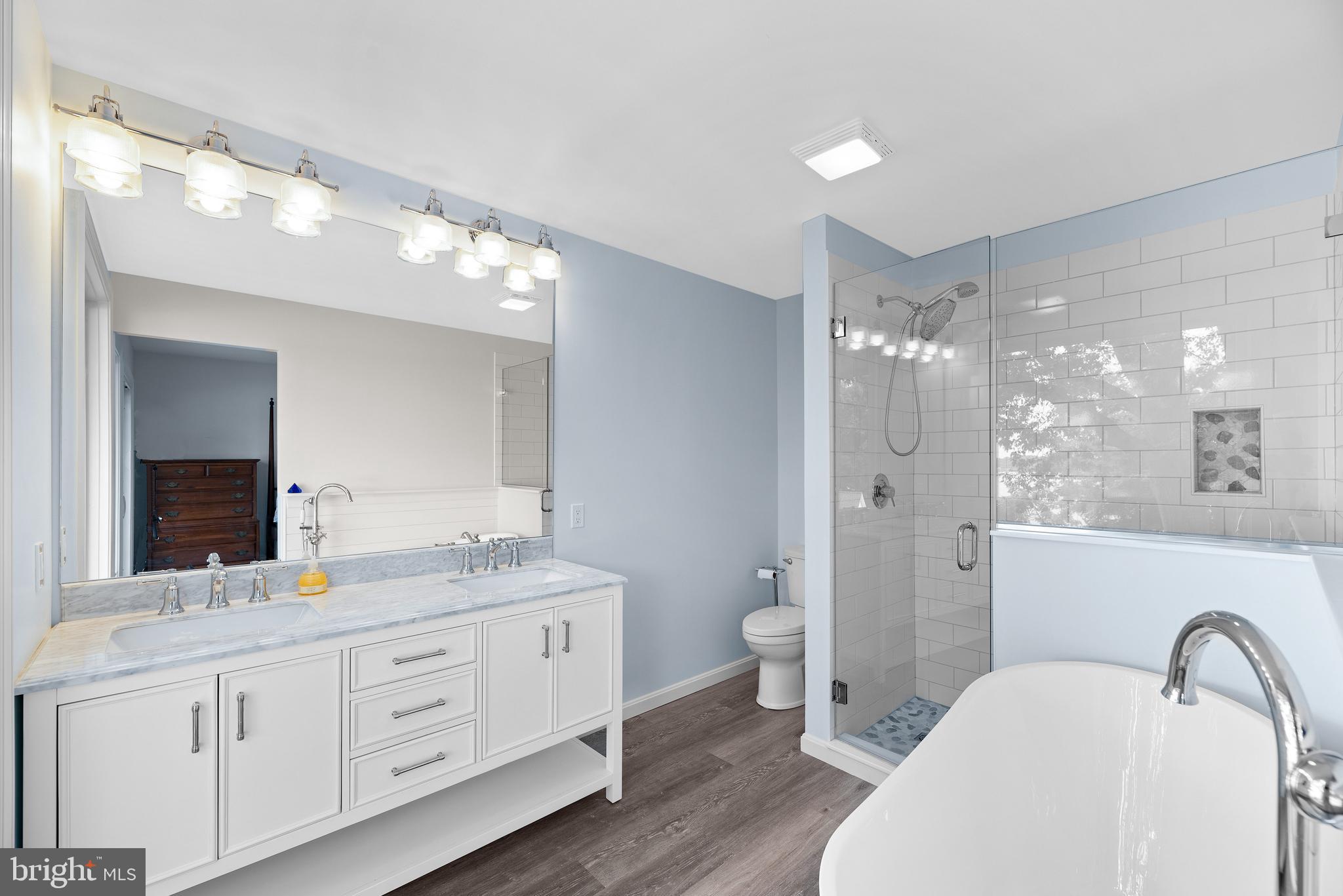 3071 Riverview Road Riva, MD 21140 - Photo 17 of 39 Stunning new bath with dual vanity & glass shower