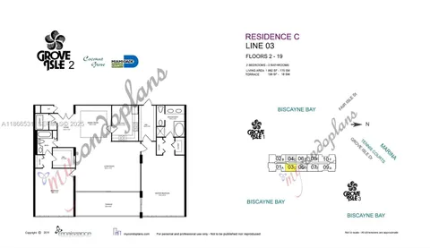 $1,590,000 | 2 Grove Isle Drive, Unit B1603, Miami, FL 33133