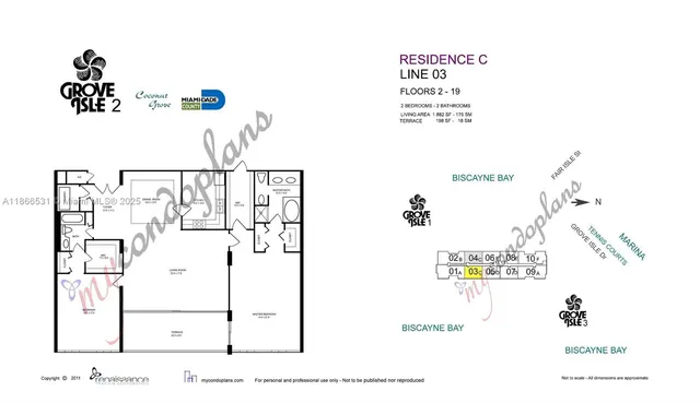 $1,590,000 | 2 Grove Isle Drive, Unit B1603, Miami, FL 33133