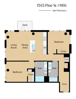 $1,600,000 | 1545 Pine Street, Unit 1104, San Francisco, CA 94109