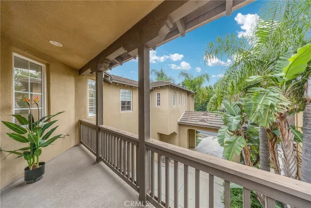 a view of a house with a balcony