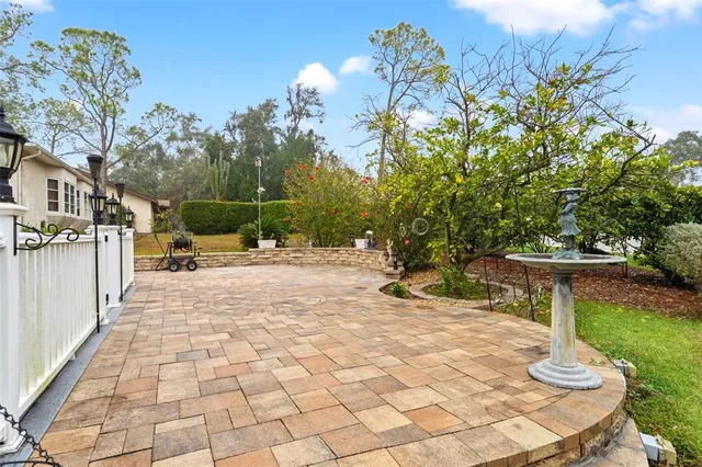 a view of a wooden deck