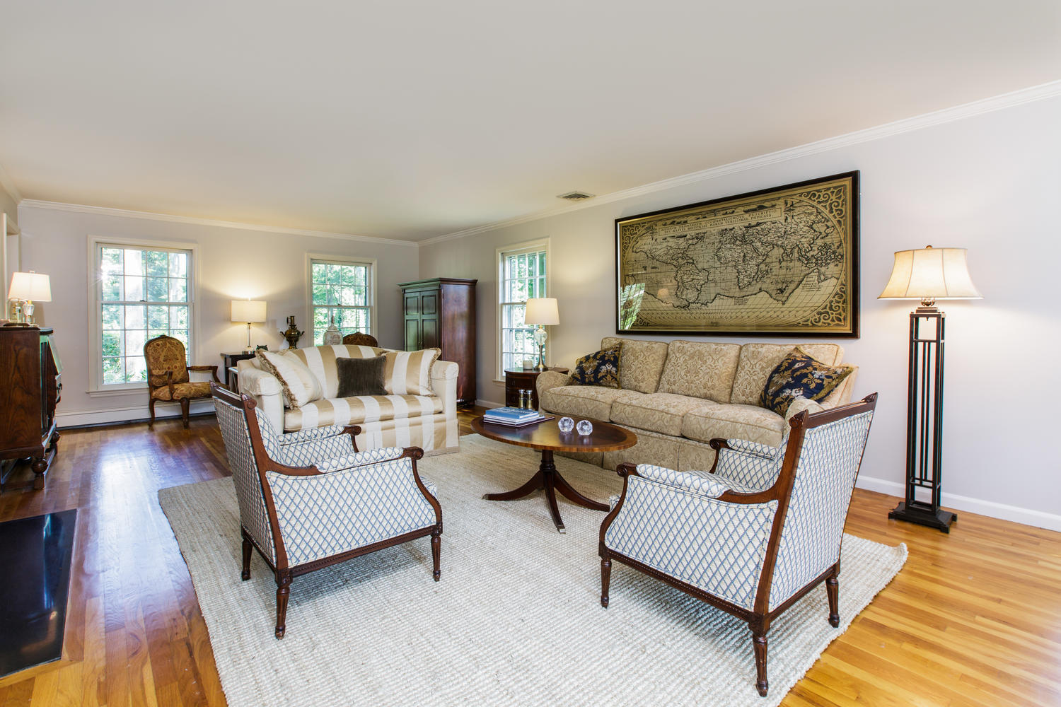 73 Talmadge Hill Road New Canaan, CT 06840 - Photo 6 of 37 a living room with furniture and wooden floor