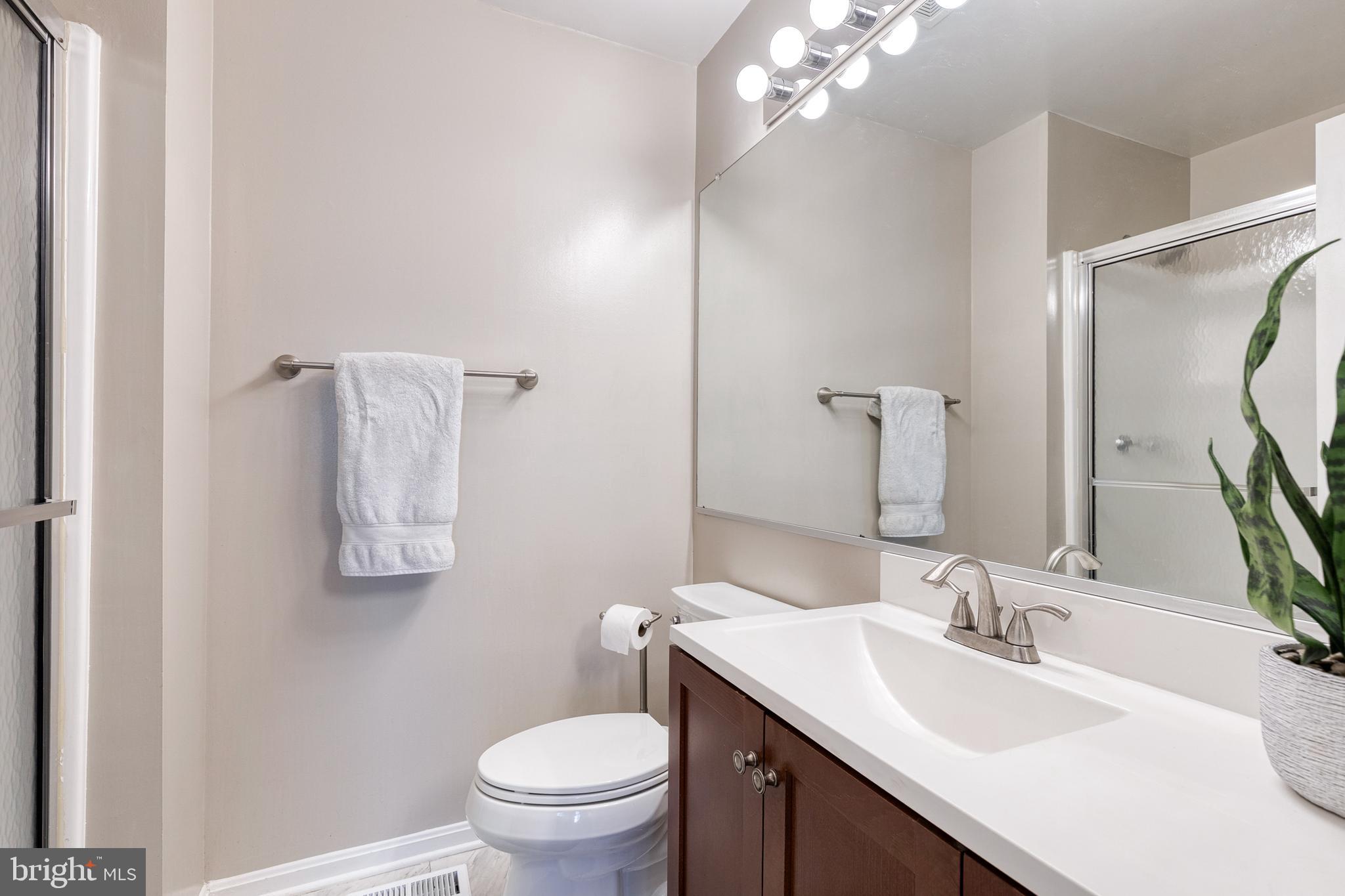 8743 Ruppert Court Ellicott City, MD 21043 - Photo 31 of 41 a bathroom with a sink vanity mirror and toilet