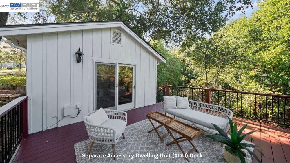 5280 Sheridan Road Sunol, CA 94586 - Photo 42 of 60 a roof deck with a table and a potted plants