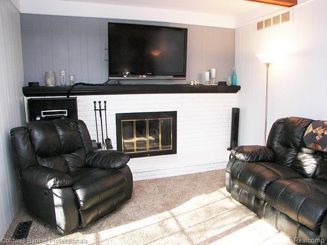 16353 Levan Road Livonia, MI 48154 - Photo 13 of 36 Brick full wall fireplace