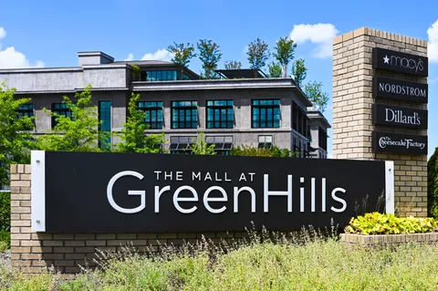 a front view of a building