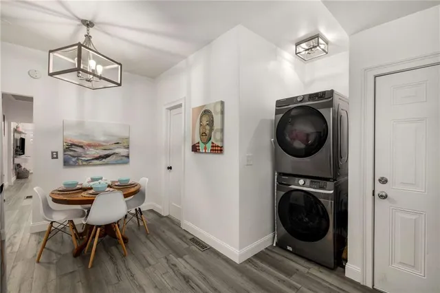 a view of hallway with stairs
