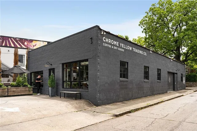 a view of a city with tall buildings