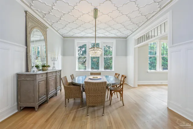a view of yard with swimming pool and outdoor seating