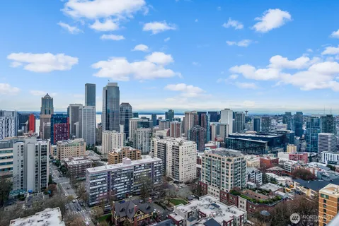 a city view with lot of high rise buildings