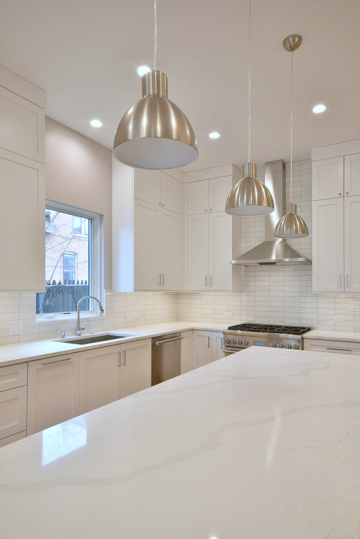 274 North Addison Avenue Elmhurst, IL 60126 - Photo 12 of 57 a large kitchen with stainless steel appliances a large counter top a sink and a stove