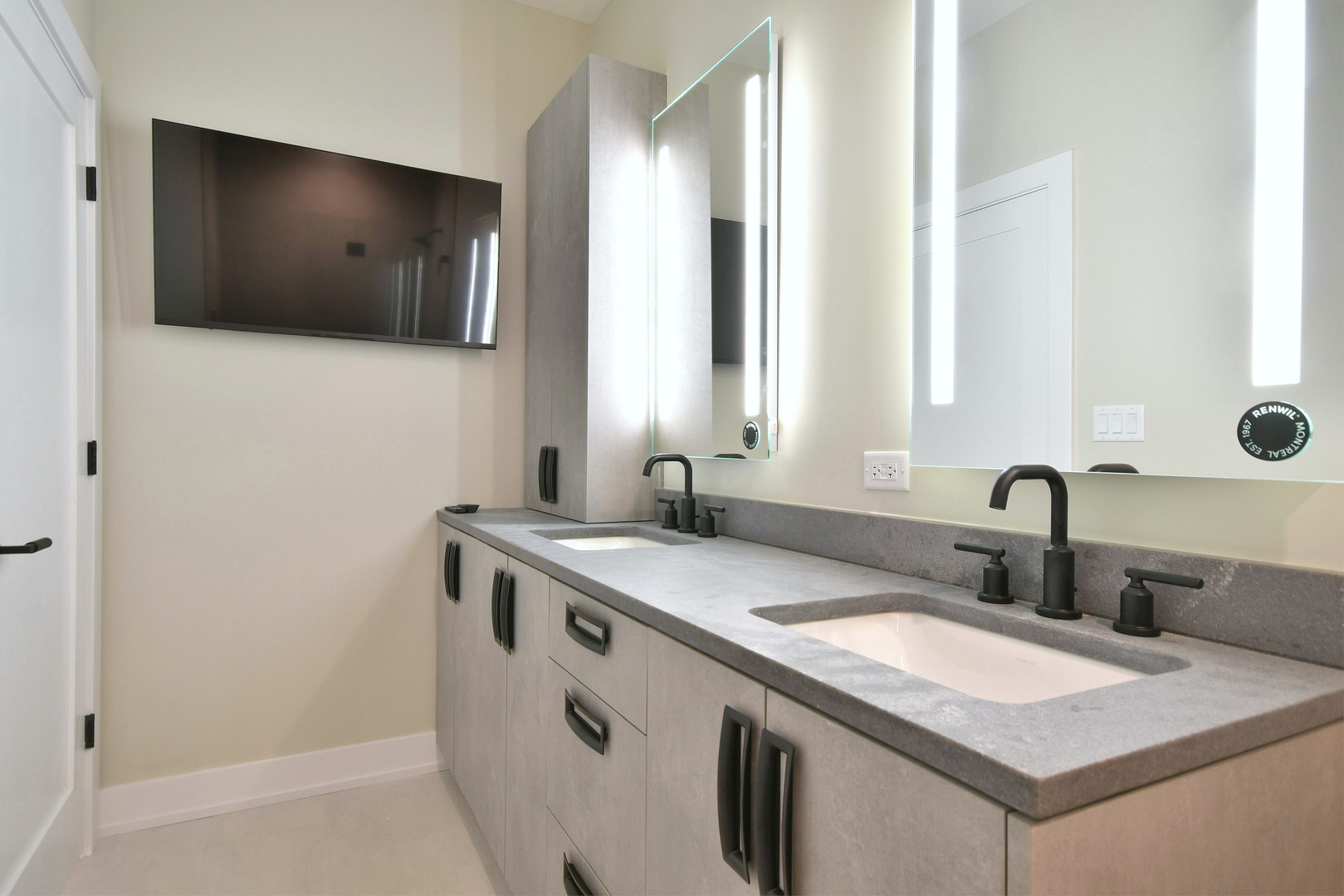 274 North Addison Avenue Elmhurst, IL 60126 - Photo 56 of 57 a bathroom with a sink a vanity and a mirror