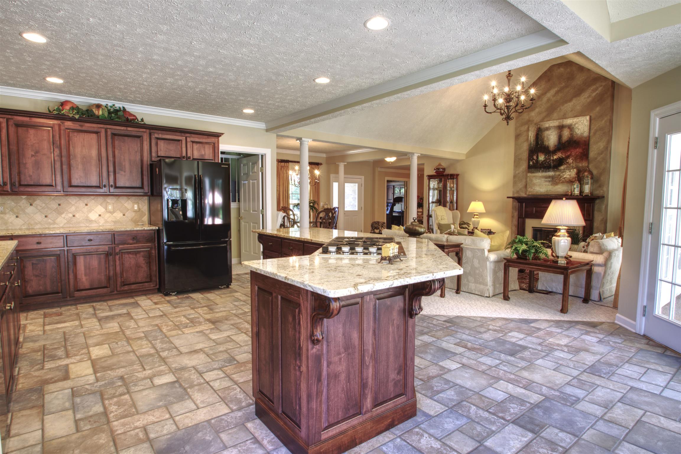 7177 Hall Road Greenbrier, TN 37073 - Photo 11 of 30 a kitchen with granite countertop a sink and cabinets
