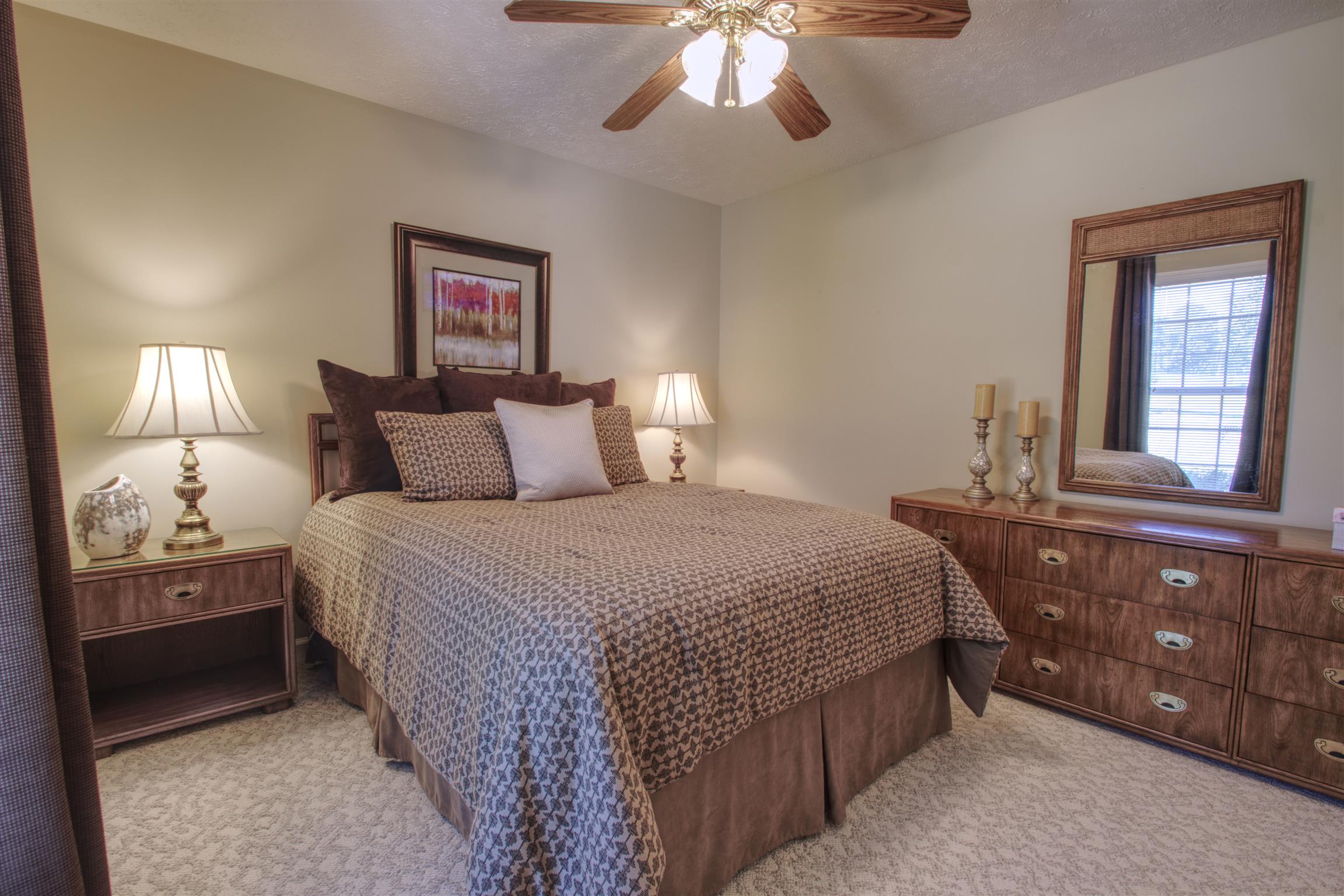 7177 Hall Road Greenbrier, TN 37073 - Photo 18 of 30 a bedroom with a bed and a chandelier