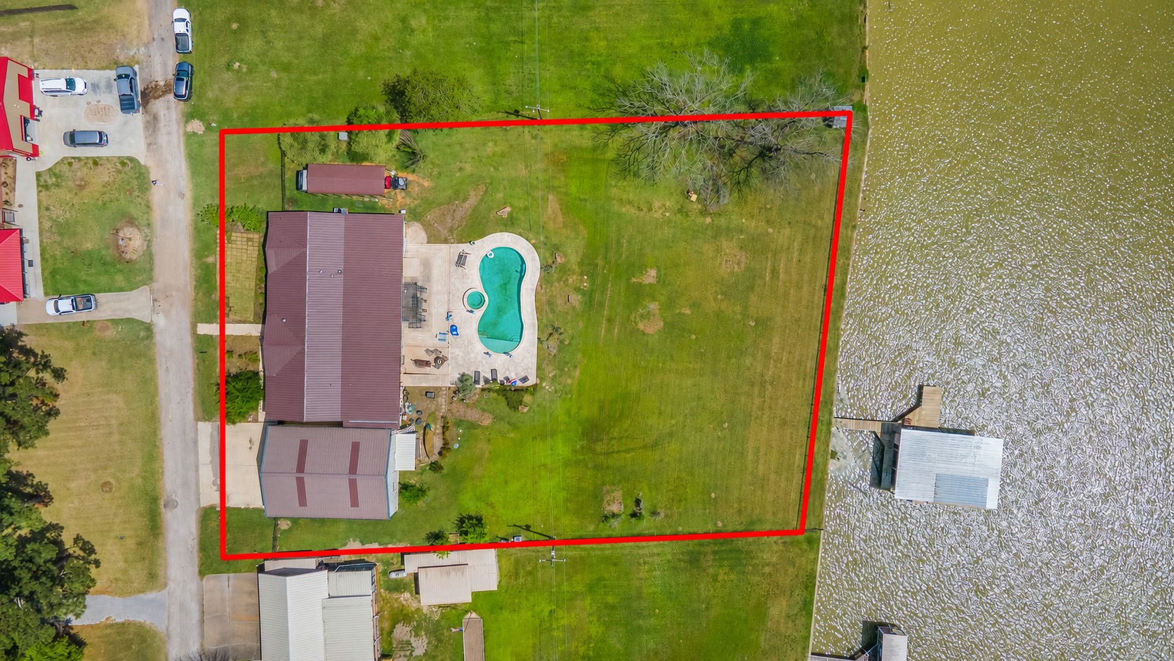 174 Lake Front Drive Trinity, TX 75862 - Photo 44 of 44 an aerial view of a house