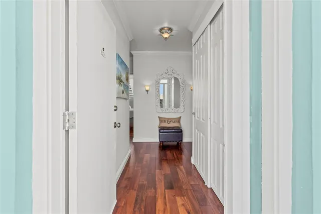 a view of a livingroom with furniture and wooden floor