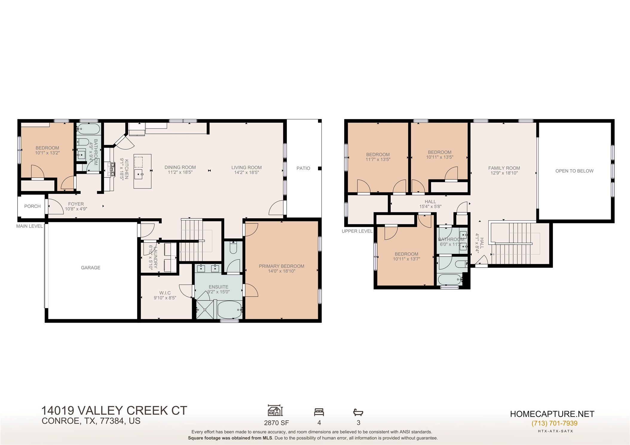 14019 Valley Creek Conroe, TX 77384 - Photo 30 of 30 a picture of a floor plan
