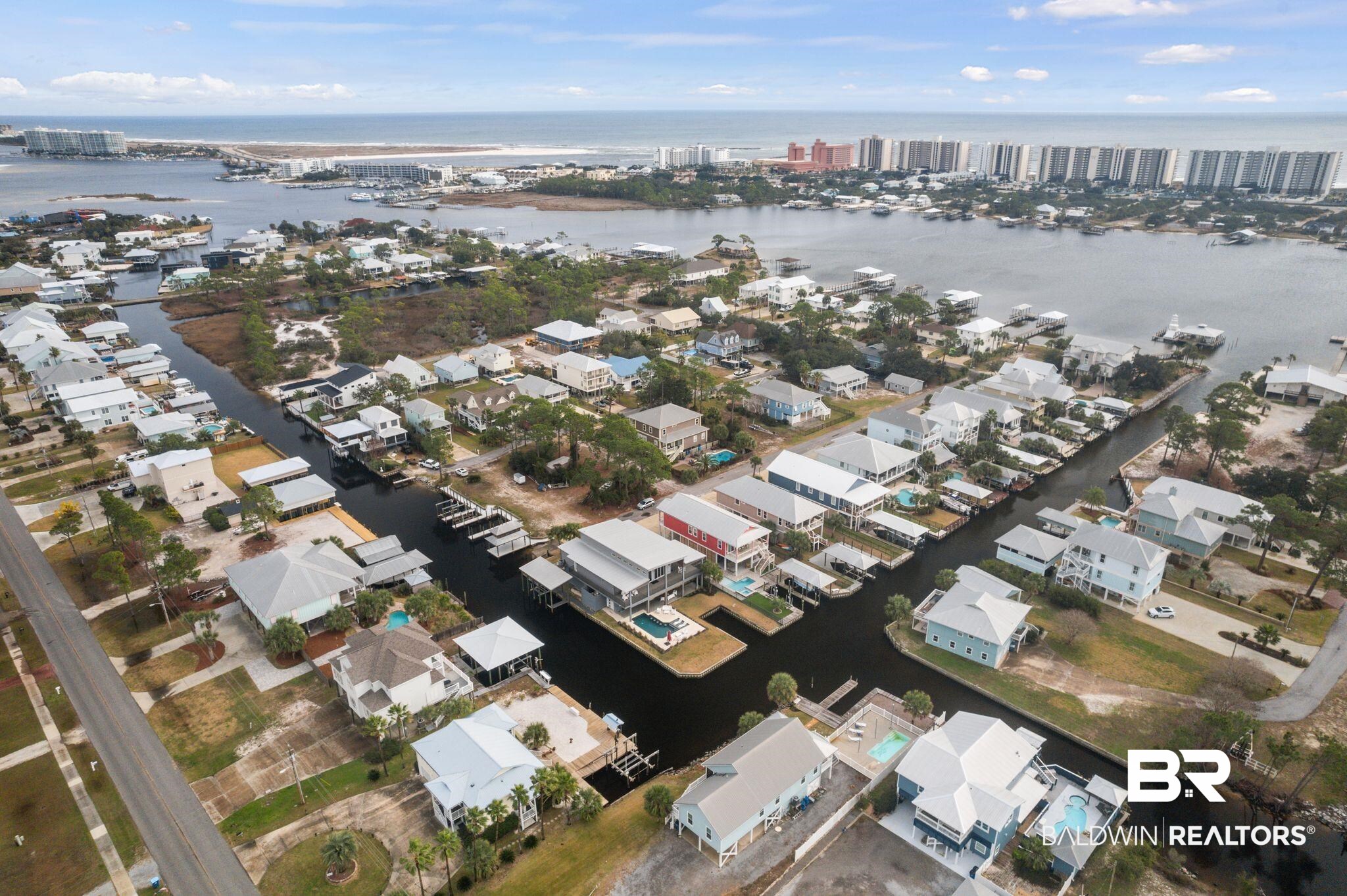 3840 Cotton Way Orange Beach, AL 36561 - Photo 73 of 75 Drone / aerial view featuring a water view