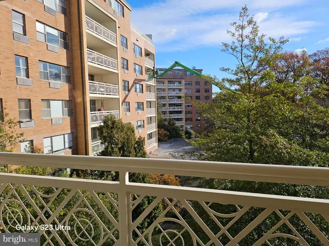a view of building from balcony