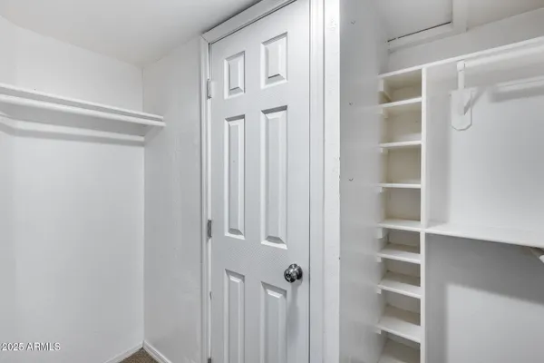 a view of a walk in closet