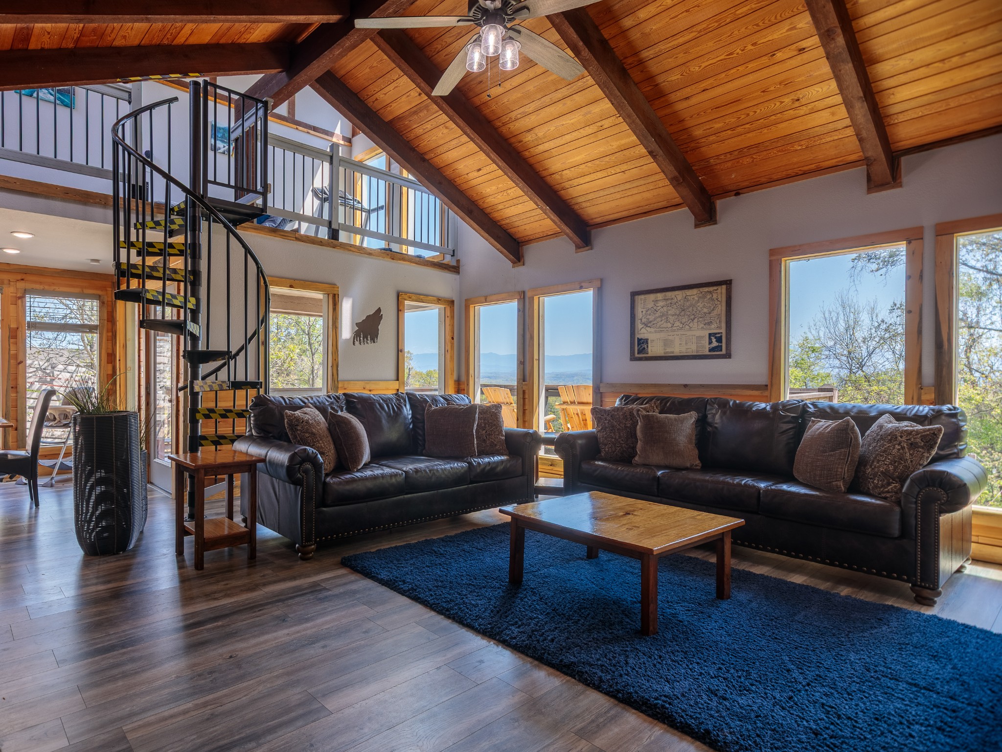 812 Starlight Lane Kodak, TN 37764 - Photo 23 of 60 a living room with furniture a ceiling fan and a rug